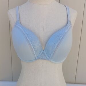 VICTORIA'S SECRET Light Blue Lace Trim Bra